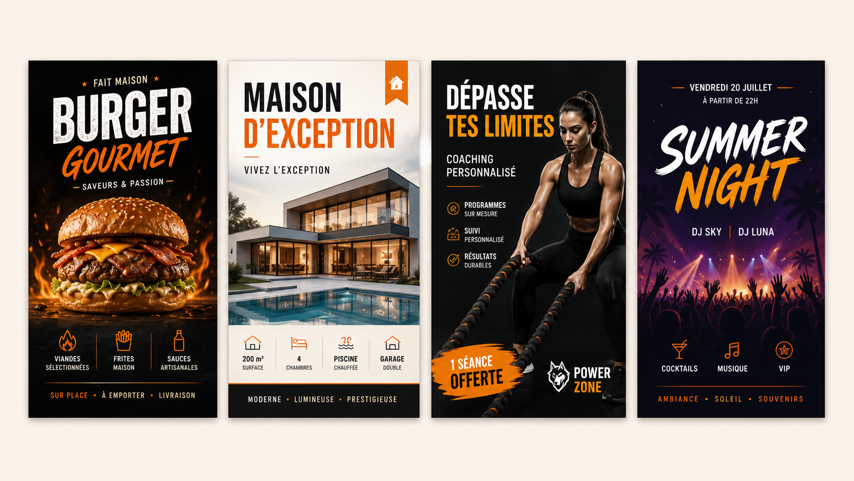 Exemples de flyers FlyerWolf